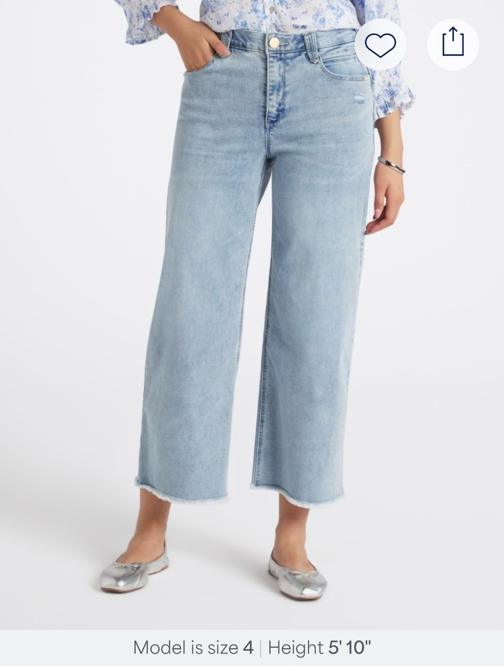 Democracy “Ab”solution Skyrise Wide-Leg Jeans, light blue